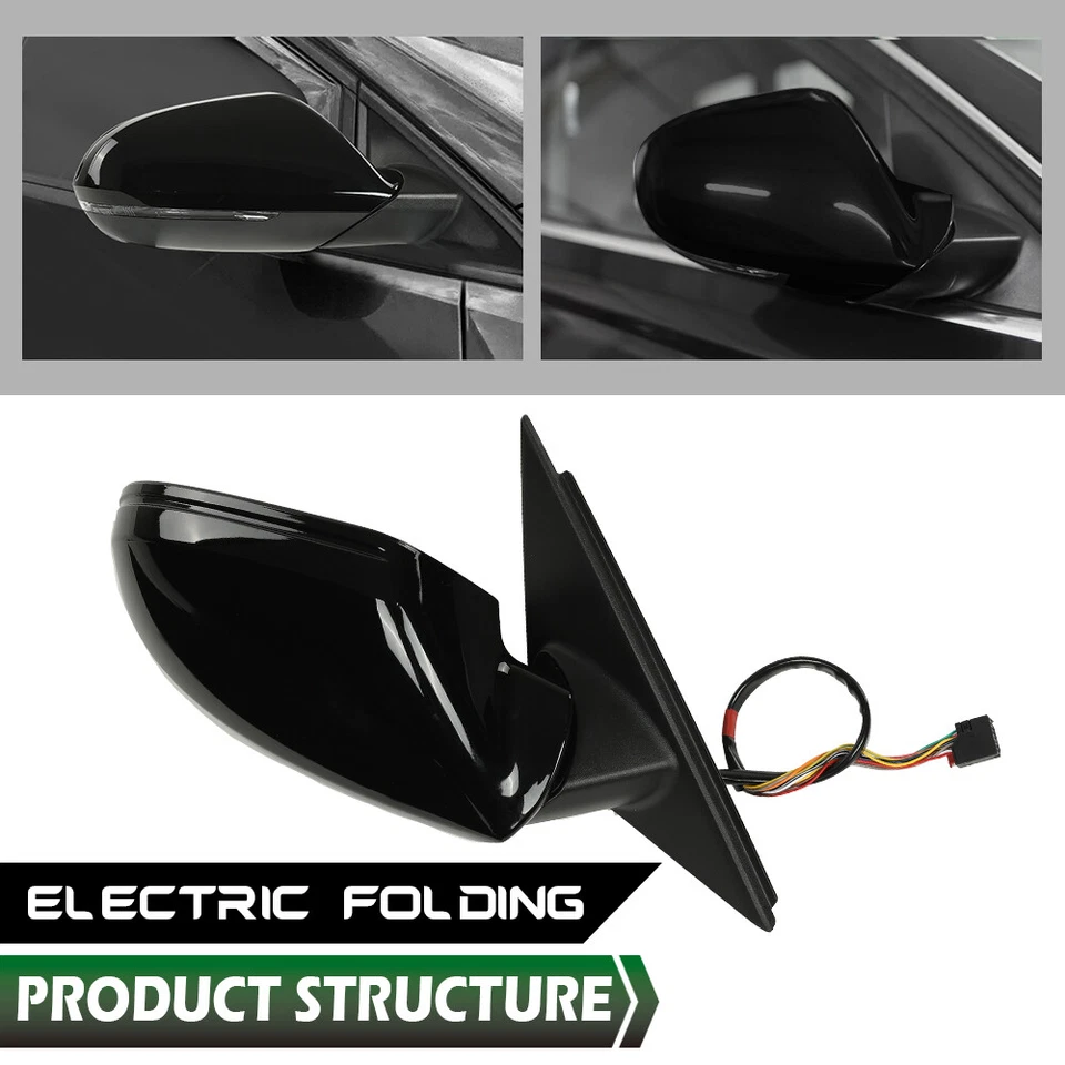 Espejo retrovisor lateral apto para Audi A6 2012-2018, A6 Quattro, S6 pasajero lado derecho derecho derecho Foto 4 de 4