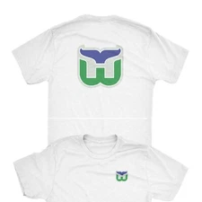 Hartford Whalers classic t-shirt triblend vintage old time hockey left chest W