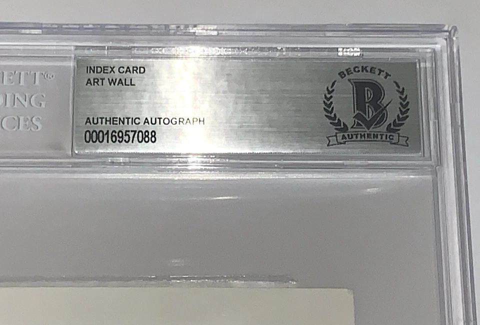 Art Wall signed Index Card Masters golf pga beckett slab - Image 4 of 4