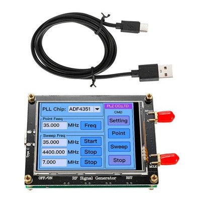 Touch Screen 35M-4.4G RF Signal Generator PLL Sweep Frequency Generator ADF4351