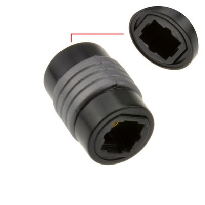 Optischer TOSLink Gold Kupplung Buchse zu Buchse Adapter/Verbinder