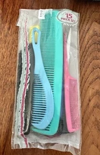 Vintage FreeStyle Multi-Size Combs 15 Piece American Comb Made In USA NEW