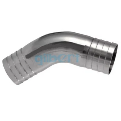 UNICORNIOEXT 10-89mm Hose Barbed Equal 45 Degree 304 Stainless Sanitary Elbow Pipe Fitting