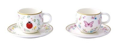 Espressotassen ''Fancy Garden'' im Geschenkkarton M1 Easy Life