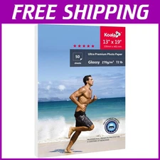 High Gloss 13x19 Photo Paper for Inkjet Printer - 50 Sheets