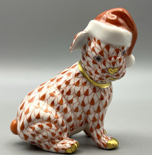 Herend Dog Figurine -  Santa Puppy - Rust Fis...