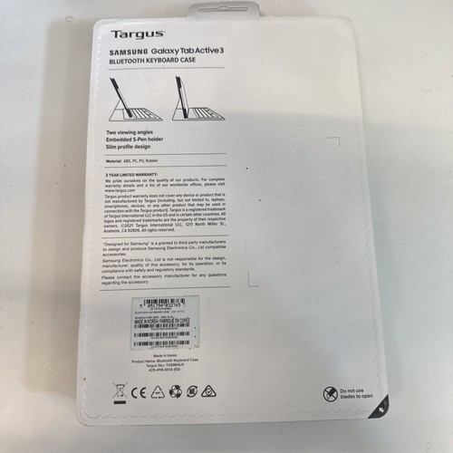 Targus Bluetooth Keyboard Case for Samsung Tab Active3 Black - 第 2/4 張圖片