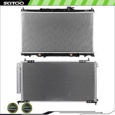 Car Radiator and A/C Condenser Fits 2002 2003 2004 2005 2006 Honda CR-V Element
