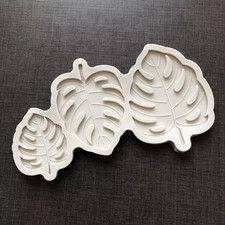 3D Monstera Turtle Leaves Silicone Mold Cake Border Fondant Mould Chocolate Cand