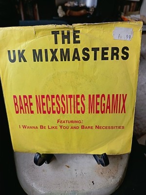 THE UK MIXMASTER'S BARE NECESSITIES MEGAMIX ORIGINAL 1991 CONNECT RECORDS 7''