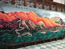 Chinese landscape painting office decorative frameless hand-drawn Eastern Art