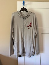 Nike Dri-FIT Alabama Crimson Tide Full Zip Hooded Hoodie Gray Men s XXL