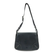 PRADA Leather Shoulder Bag Hand Bag Black Authentic Used F/S