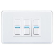 Lightwave RF Gen 2 Smart Dimmer 3 Gang White
