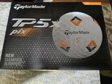 TaylorMade TP5x Pix Golf Balls 2024, White, 12 Pack