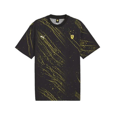 Scuderia Ferrari F1 Race Graphic Crew Neck Short Sleeve T-Shirt Black