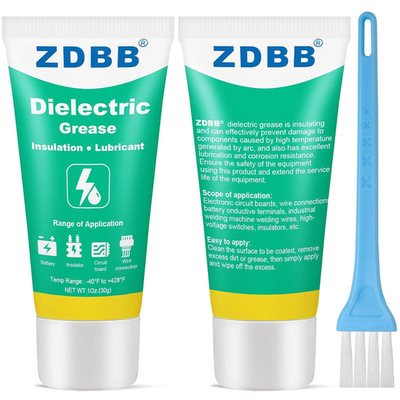 Silicone Dielectric Grease 1oz 2 Pack Electrical Waterproof Contact Lubricant