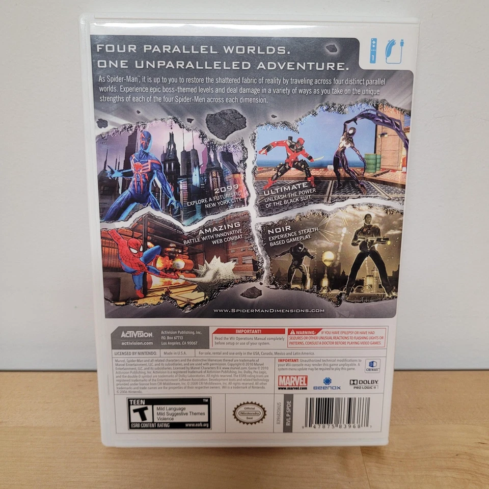 Spider-Man Shattered Dimensions Nintendo Wii Game Complete CIB Activision Marvel - Image 2 of 3