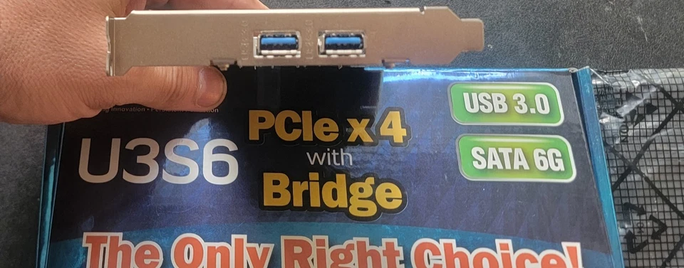 Asus U3S6 USB 3.0 SATA 6Gb/s  Adapter Card 90-C1BMY0-00EAY00Z PCI Express x4 - Image 3 of 4