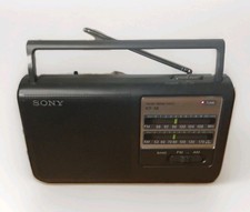 Sony ICF-38 Two Band Portable Radio AM/FM Black Sony ICF-38 AC/DC 2 Way Power