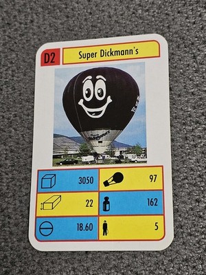 Super Dickmanns  - Heißluftballon  - D2   - Einzelkarte - Quartett  (8C)