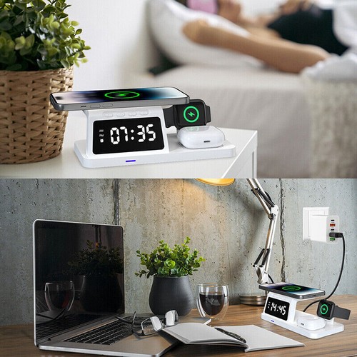 4in1 Fast Wireless Charger Station Dock For Apple Watch iPhone 15 14 13 Pro Max - Picture 5 of 28