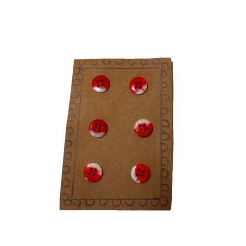 28 Botones Vintage Estrellas Patrióticas Rojas Rayas Corazones Costura -en Tarjetas Caseras - Imagen 6 de 8