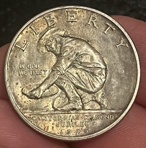 1925-S California Jubilee HALF Dollar AU-UNC Natural & Original Old U.S. Commem.