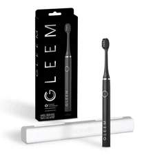 Gleem Battery Toothbrush, Full Head, Soft,Black,1 Count,for Adults & Children 3+