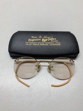 Vintage American Optical AO 12K Gold Filled Rimless Eyeglasses With Case