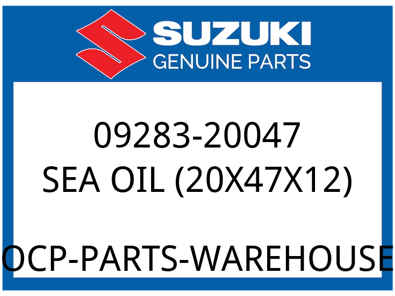 Suzuki OEM Part 09283-20047 SEAL,OIL,20X47X7 (20X47X7)