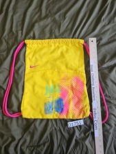 Nike JUST DO IT Cinch Bag Backpack Drawstring Yellow Gym Training