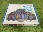 VTG 70s Tiffany Style Lamp Kit - Gold Stained Glass Swag Lamp DIY Kit