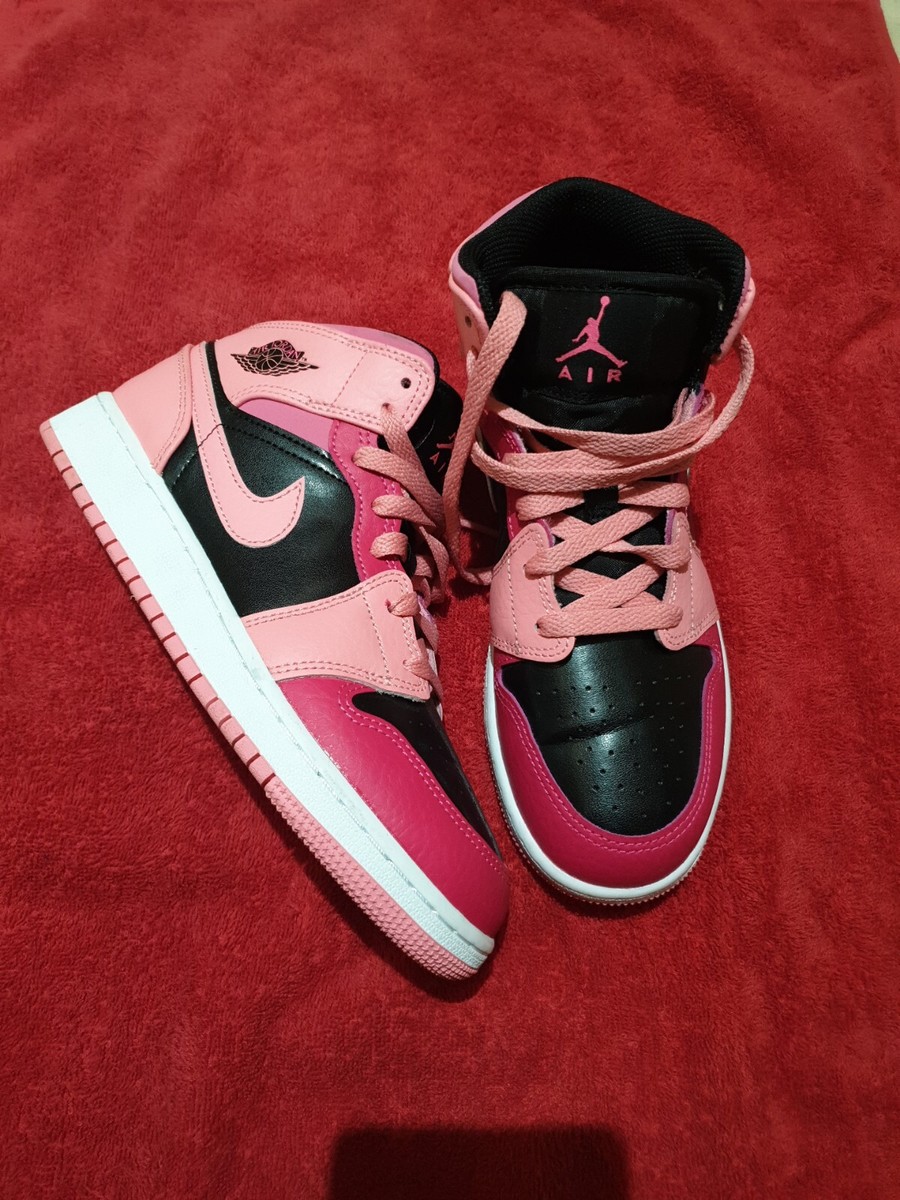 Nike Air Jordan 1 Mid Coral Chalk (GS) UK-4.5 554725-662 | eBay