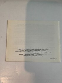 NES Top Gun Second Mission Nintendo Instruction Manual Only