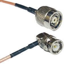 RG316 RP-TNC MALE to BNC MALE ANGLE RF Cable Rapid-SHIP LOT