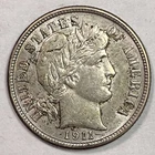 1911-D Barber Silver Dime Almost Uncirculated AU Coin #20274