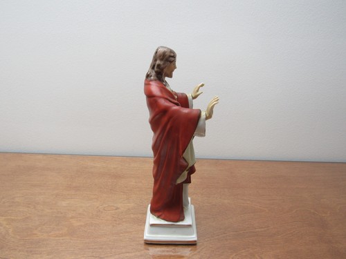 9'' Jesus Christ Risen Porcelain Figurine Ceramic Rare Nail Wounds - Picture 11 of 15