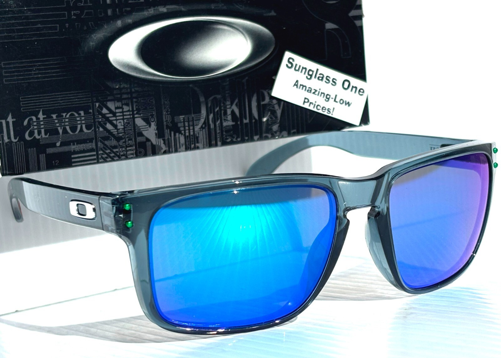 Oakley HOLBROOK XL Crystal Black Smoke PRIZM POLARIZED Sapphire Sunglass 9417 image 2