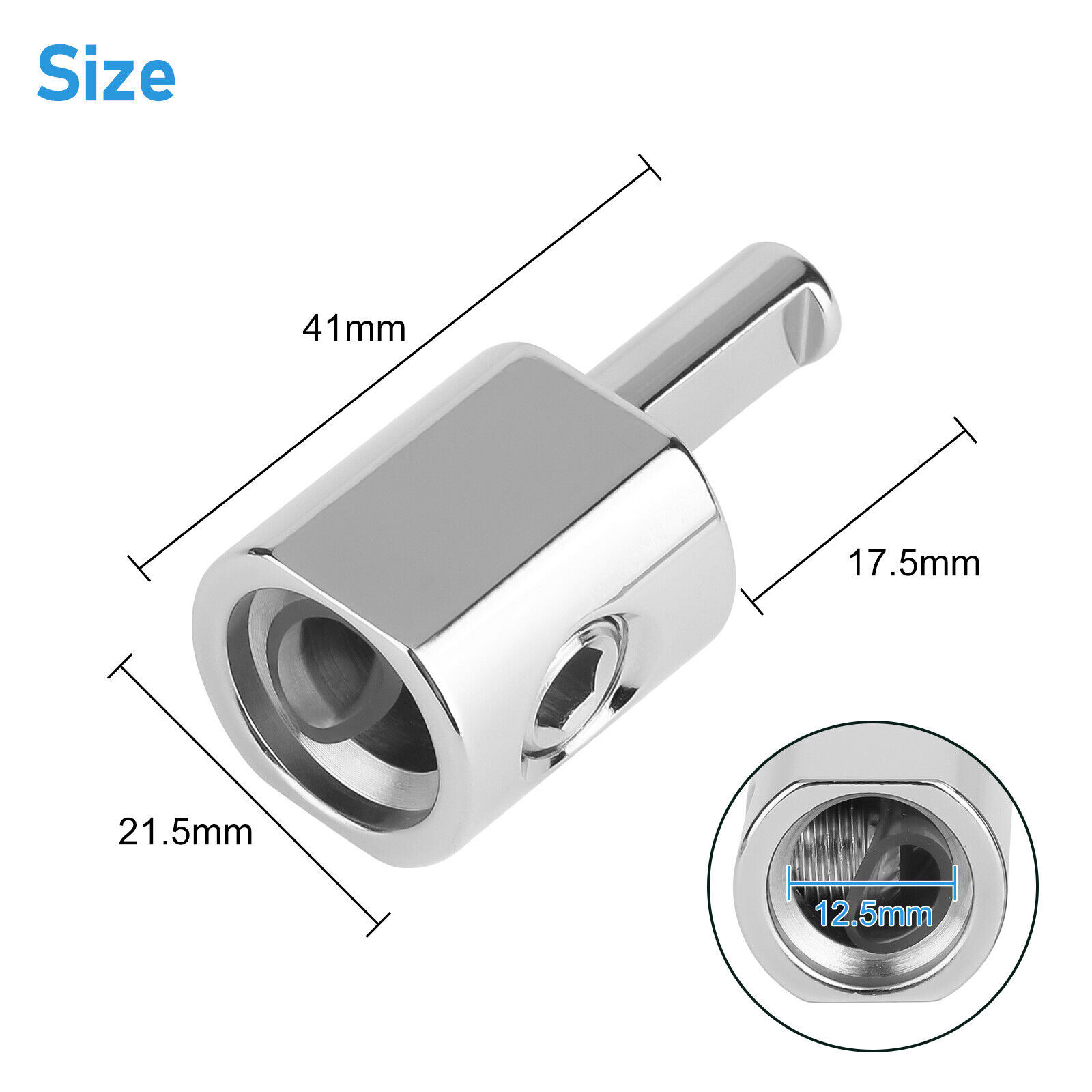 Pair Car Audio Power/Ground 1/0 Gauge to 4 Gauge Amp Input Reducers