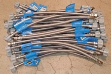 50 PACK Stainless Braided Toilet Supply Line 3/8" Comp X 7/8" Ballcock X 16"