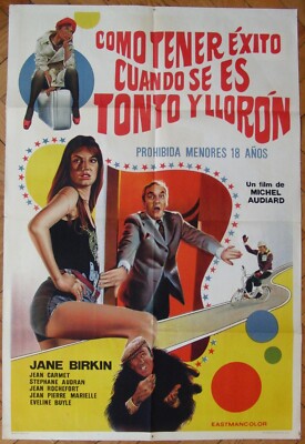 1974 JANE BIRKIN Comment Reussir Quand On Est Con 1SH MOVIE POSTER Mega Rare ED.