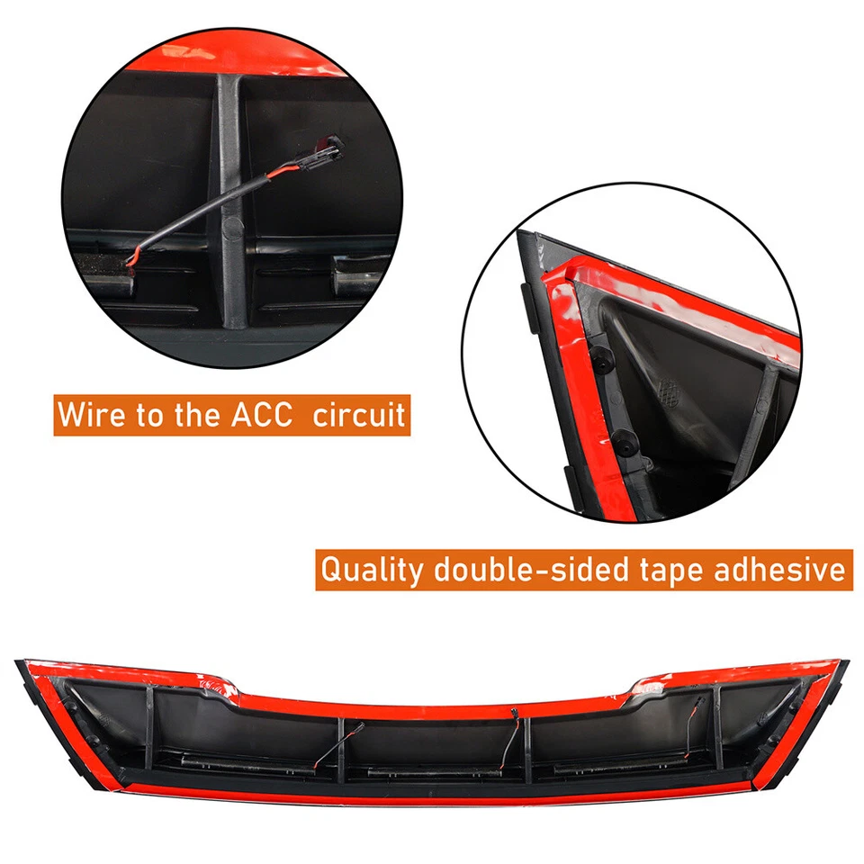 Hood Protector Stone Shield Bug Deflector w/LED Lights For Ford F150 2015-2020 Foto 4 de 4