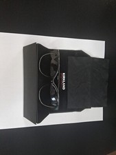Kirkland Signature 56-17-140 Black Polarized Crystal Smoke Gray Sunglasses NWT