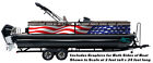 Waving American Flag Usa Graphic Wrap Decal Vinyl Bass Fishing Pontoon Boat
