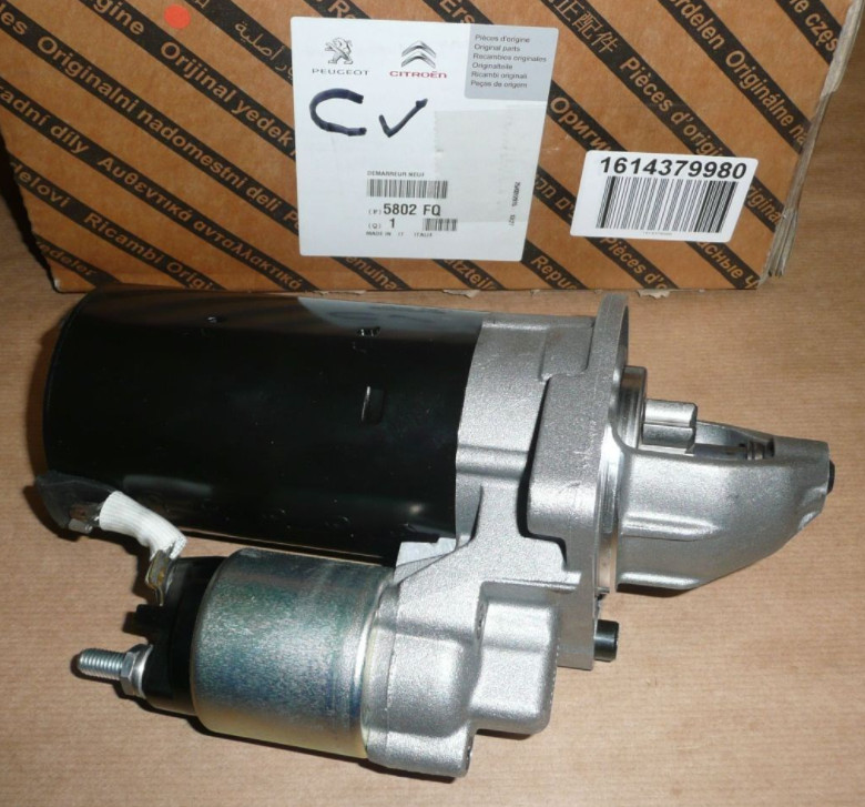 Démarreur 1614379980 d'origine pour relancer le moteur des utilitaires Jumper et Boxer