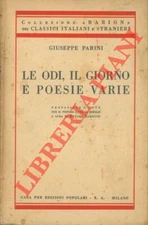 PARINI Giuseppe - Le odi, Il giorno e poesie varie.