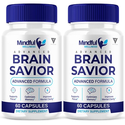 (2 Pack) Mindfull Wellness Brain Savior Mindful Wellness Pills (120 Capsules)