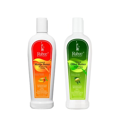 Rubee Mango & Olive Butter Moisturizing Lotion 16.9 oz Pack of 2