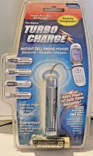 The Original TURBO CHARGE Instant Cell Phone Power adaptors TC200 AA Battery Vtg